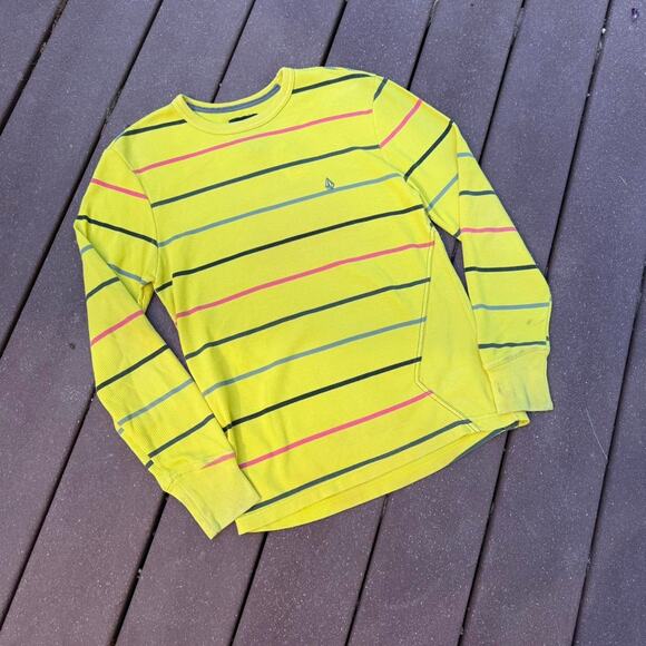 Y2K Volcom Striped Longsleeve Shirt - Picture 5 of 6